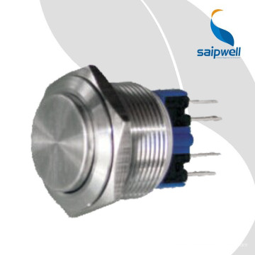Commutateurs à bouton-poussoir en métal Saipwell CE IP65 boutons-poussoirs Commutateur à bouton-poussoir en acier inoxydable